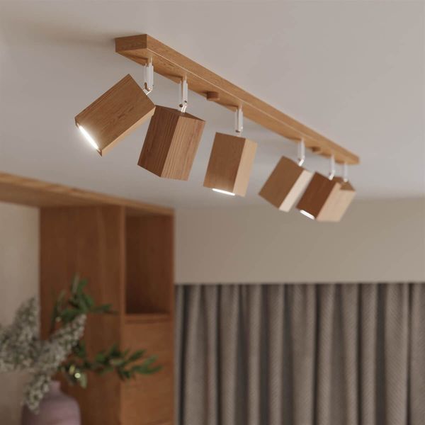 4-punktowa lampa sufitowa SL.1038 drewniana do garderoby zdjęcie 5