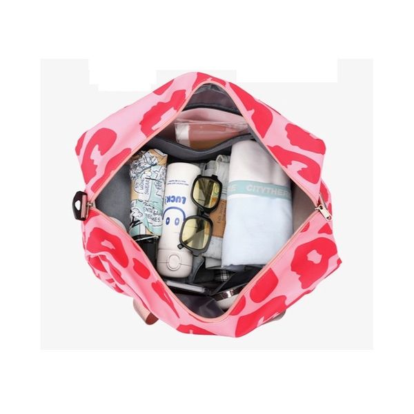 Torba podróżna dwukomorowa różowa PANTERKA 51x25x39cm T264 zdjęcie 5