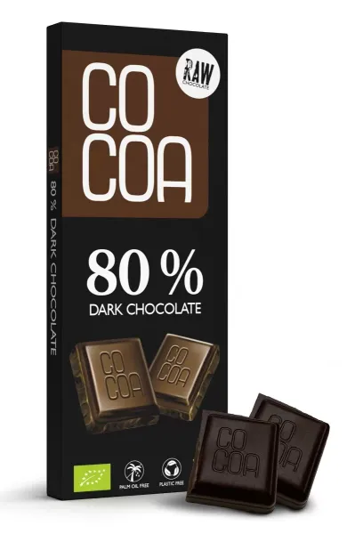 Czekolada Ciemna 80 % BIO 40 g - Cocoa zdjęcie 1