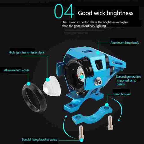 2 X Dalekosiężny Halogen U5 Mini+Włącznik 5W Black na Arena.pl