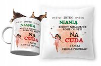 Zestaw Dla Niani Poduszka + Kubek Na Prezent Z Nadrukiem Ze Zdjęciem