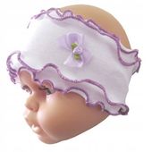 MK GOLIŃSCY Bawełniana opaska niemowlęca 44-46 cm biała