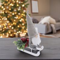 Białe drewniane sanki sanie dekoracyjne na stroiki kompozycje 30 cm