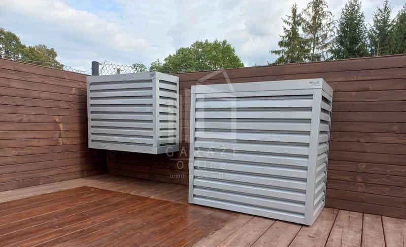 Osłona klimatyzatora - pompy ciepła 70x40x130 cm biały ID453 zdjęcie 5