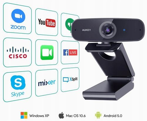 Kamera internetowa Aukey PC-W3 2 MP 1080P mikrofon na Arena.pl
