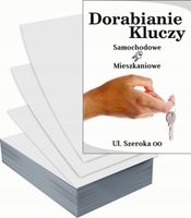 Ulotki A6 reklamowe firmowe 100 szt projekt w cenie DORABIANIE KLUCZY