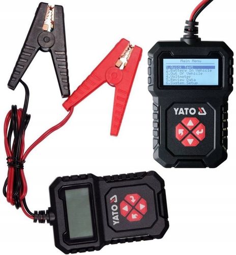 YATO ELEKTRONICZNY CYFROWY LCD TESTER AKUMULATORÓW SAMOCHODOWYCH 12V 2000A na Arena.pl