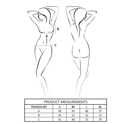 passion tivolea misty rose s/m - koronkowy komplet biustonosz i stringi na Arena.pl
