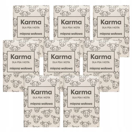 10 KG MIĘSO MROŻONE DLA PSA - 100% WOŁOWE BEZ KOŚCI mokra karma kostki BARF na Arena.pl