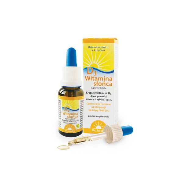 KROPLE Witamina D3 20ml - Dr. Jacob's zdjęcie 1