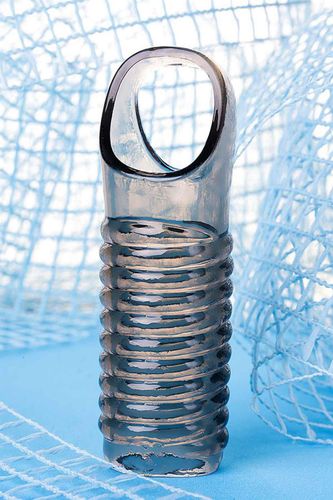 toyfa xlover, penis sleeve, for enlargement, tpe, transparent black, 11 cm na Arena.pl