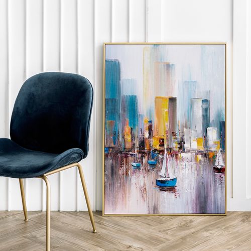 Plakat obraz żaglówka jacht abstrakcja 50x70 cm na Arena.pl