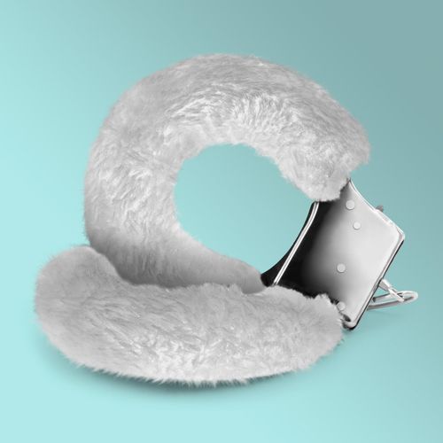 love cuffs furry handcuffs crushious white na Arena.pl