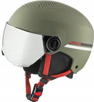 Kask narciarski Alpina Zupo Visor Q-Lite Olive-Red Matt 51-55