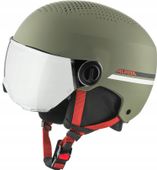 Kask narciarski Alpina Zupo Visor Q-Lite Olive-Red Matt 51-55
