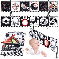 KSIĄŻECZKA SENSORYCZNA KONTRASTOWA MIĘKKA NAUKA WIDZENIA KSZTAŁTY DZWIĘKI