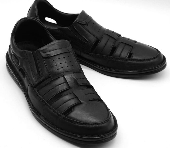 Buty męskie wsuwane American Club CY50/22 - czarne 43 zdjęcie 3