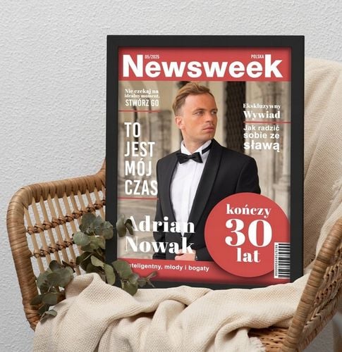 PREZENT na 18, 20, 30, 40, 50, 60 urodziny - OKŁADKA gazety + RAMKA A3 na Arena.pl