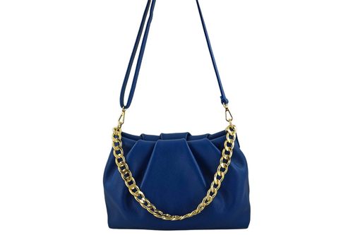 Marszczona torebka z łańcuszkiem - Chabrowa na Arena.pl