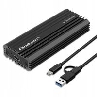 Obudowa Qoltec Obudowa M.2 NV2270 NVMe SATA USB-C 2TB