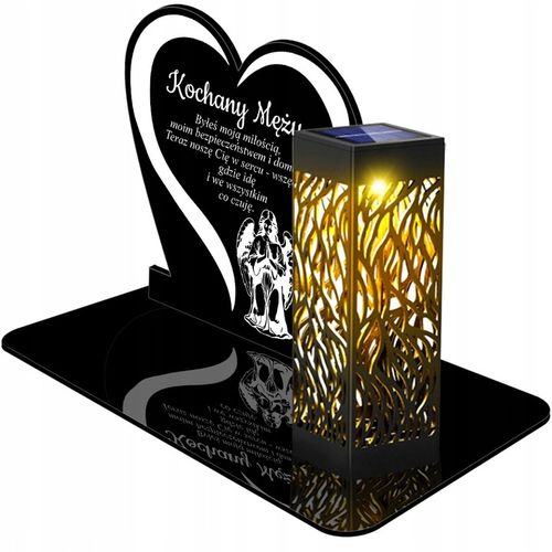 ZNICZ SOLARNY LED WIECZNY DLA MAMY NA CMENTARZ GRÓB lampka Napis Serce 3D na Arena.pl