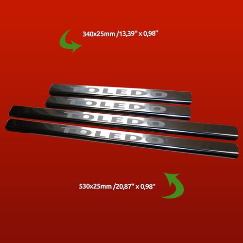 Listwa progowa SEAT TOLEDO MK1 Stal nierdzewna 304 połysk 4szt na Arena.pl