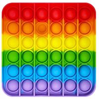 ZABAWKA SENSORYCZNA KWADRAT RAINBOW