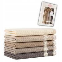 Komplet 5 ściereczki waflowe kuchenne 40x60 zestaw bawełna gipiura V2