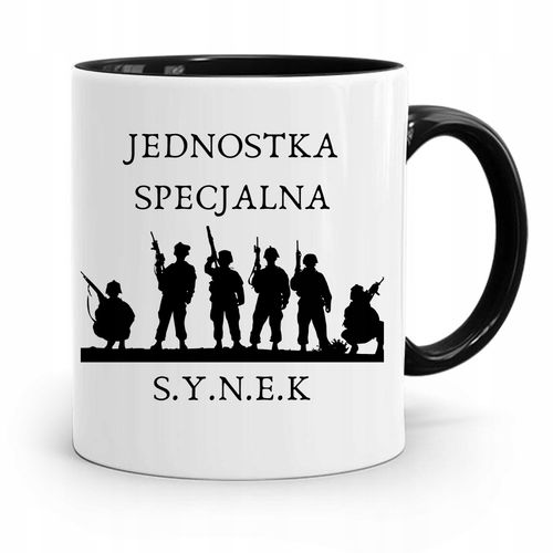 Kubek Czarny Prezent Dla Syna Jednostka Specjalna Z Nadrukiem Ze Zdjęciem na Arena.pl