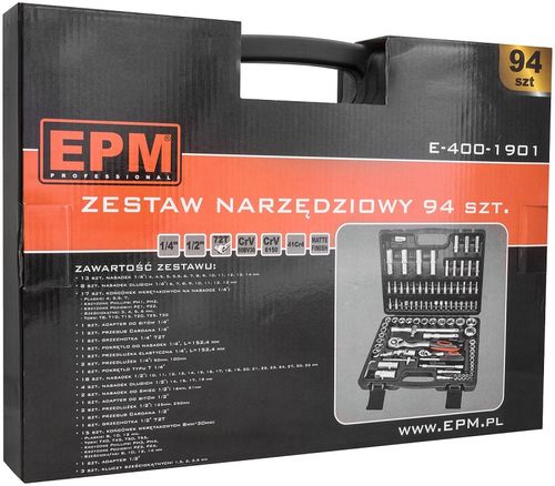 zestaw narzedziowy 94 sztuki - e-400-1901 na Arena.pl