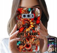 ETUI DO SAMSUNG GALAXY S10E - SHE IS RARE, SŁONECZNIKI, KWIATY, MOTYLE