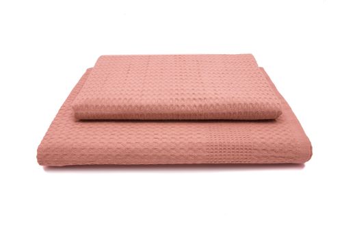 Zestaw dwa ręczniki wafel /gofer w 10 kolorach glicynia na Arena.pl