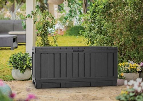 MOCNA SKRZYNIA OGRODOWA BALKONOWA TARASOWA WODPORNA 350L KUFER SIEDZISKOXXL na Arena.pl