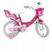 Rower dziecięcy BARBIE, 14 cali [różowy, rama dziecięca]