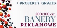 BANER REKLAMOWY PLANDEKA oczkowany 200x100 ZAPROJEKTOWANIE GRATIS