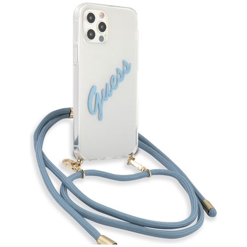 Etui Guess do iPhone 12, iPhone 12 Pro, Niebieski na Arena.pl