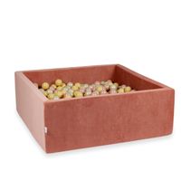 Suchy basen 110x110x40cm Velvet Soft Canyon Clay z piłeczkami 600szt (różowozłote, beżowe, jasnozłote)