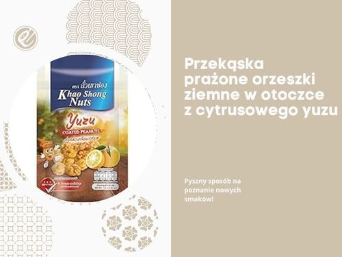 Prażone orzeszki ziemne w posypce z cytrusowego yuzu chrupiące peanuts 140g na Arena.pl