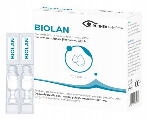 BIOLAN 0,15% krople do oczu 20 minimsów po 0,35 ml na Arena.pl