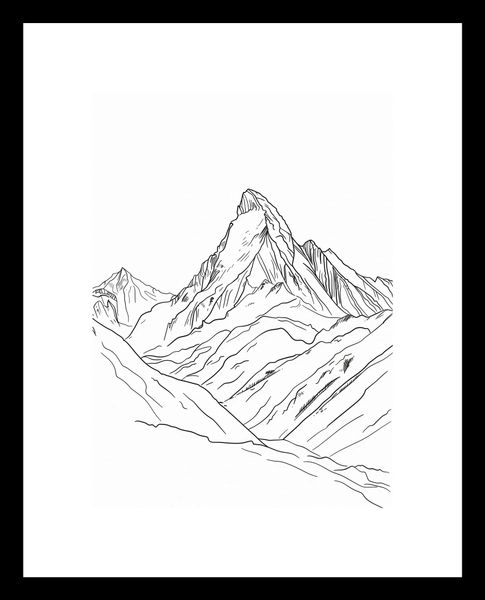 Plakat 13x18cm Górski Szkic zdjęcie 3