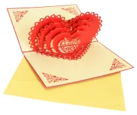 Kartka Okolicznościowa Pop Up 3D - Piękne Serce