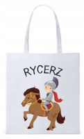Dla Dzieci Syna Córki Torba Eco Biała Shopper Z Nadrukiem Ze Zdjęciem