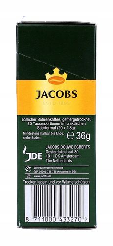 Jacobs Kronung kawa w saszetkach rozpuszczalna 3x20 saszetek 36g z Niemiec na Arena.pl