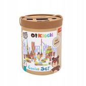 Trefl klocki drewniane kolorowe O!Klocki duży zestaw 142 elementy