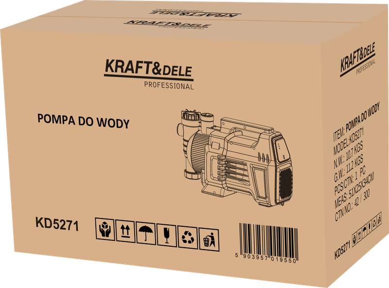 pompa do wody 1500w 4700l/h kd5271 zdjęcie 11