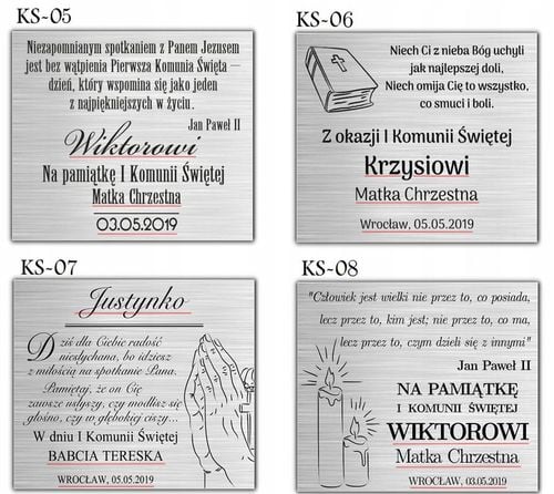 OBRAZEK SREBRNY PREZENT PAMIĄTKA KOMUNII ŚWIĘTEJ na Arena.pl