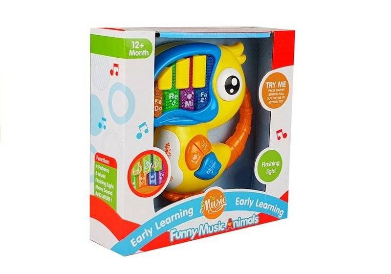 Pianinko Organki Do Re Mi Papuga Żółte zdjęcie 4