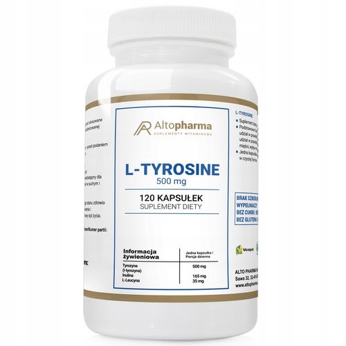 L-tyrozyna 500mg Pamięć + Prebiotyk 120 kaps na Arena.pl