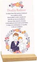 STATUETKA RAMKA podziękowanie dla rodziców na ślub wasze życzenia druk UV