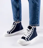 Granatowe wysokie trampki Pozzuolo 37